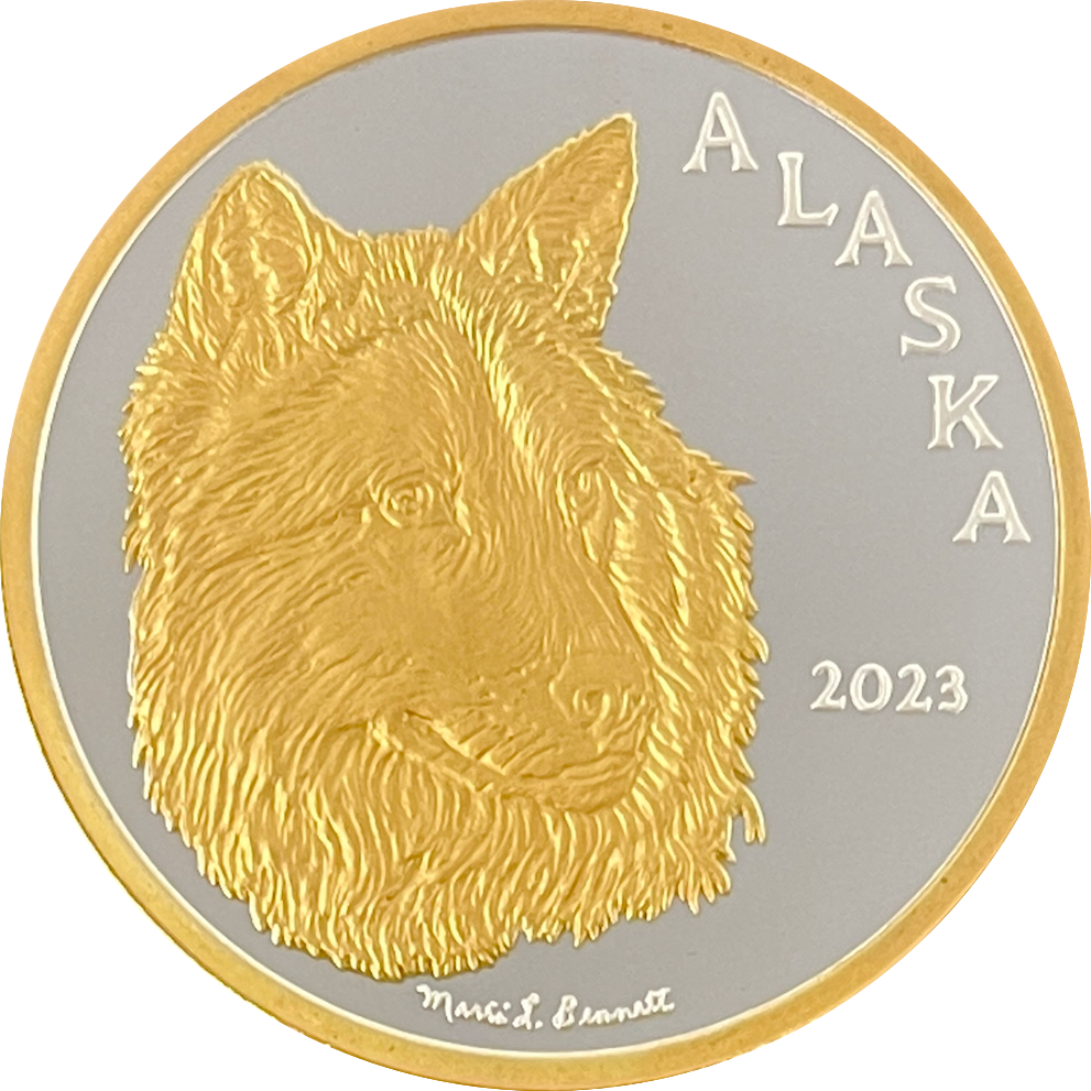 Alaska's 2023 State Medallion - The Wolf!