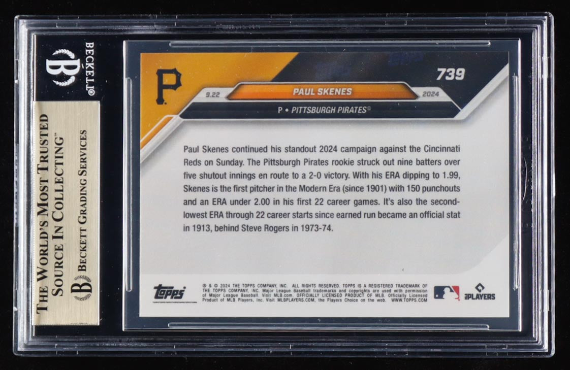 2024 Paul Skenes Topps Now #739 RC (BGS 9.5)