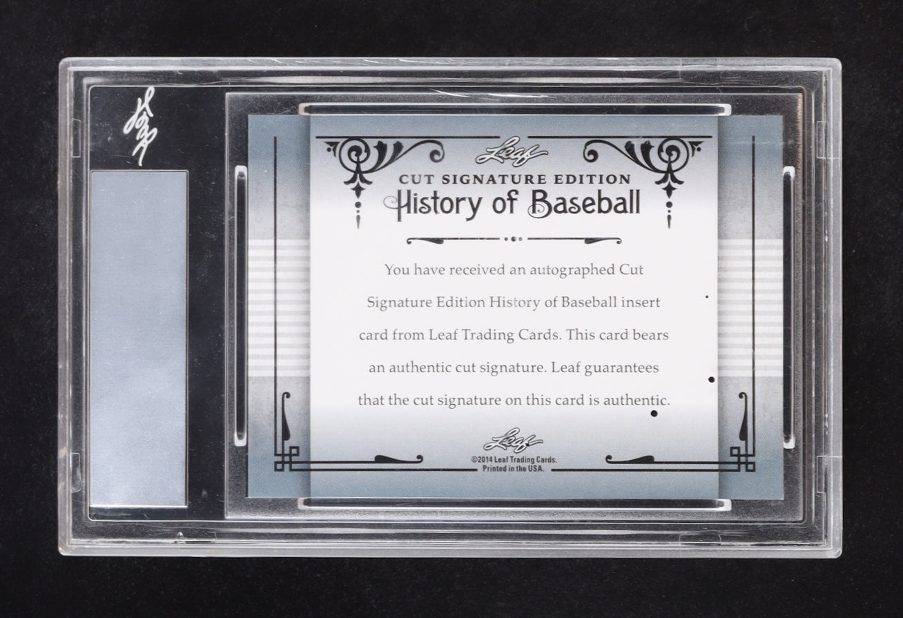 Luis Aparicio 2014 Leaf Cut Signature Hall of Fame History of Baseball #NNO (Leaf)