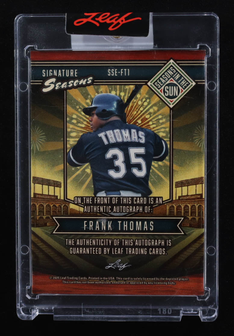 Frank Thomas 2025 Leaf Seasons in the Sun Signature Season Red #SSEFT1 #1/3