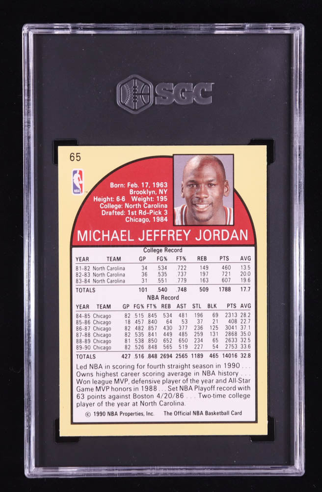 Michael Jordan 1990-91 Hoops #65 (SGC 9)
