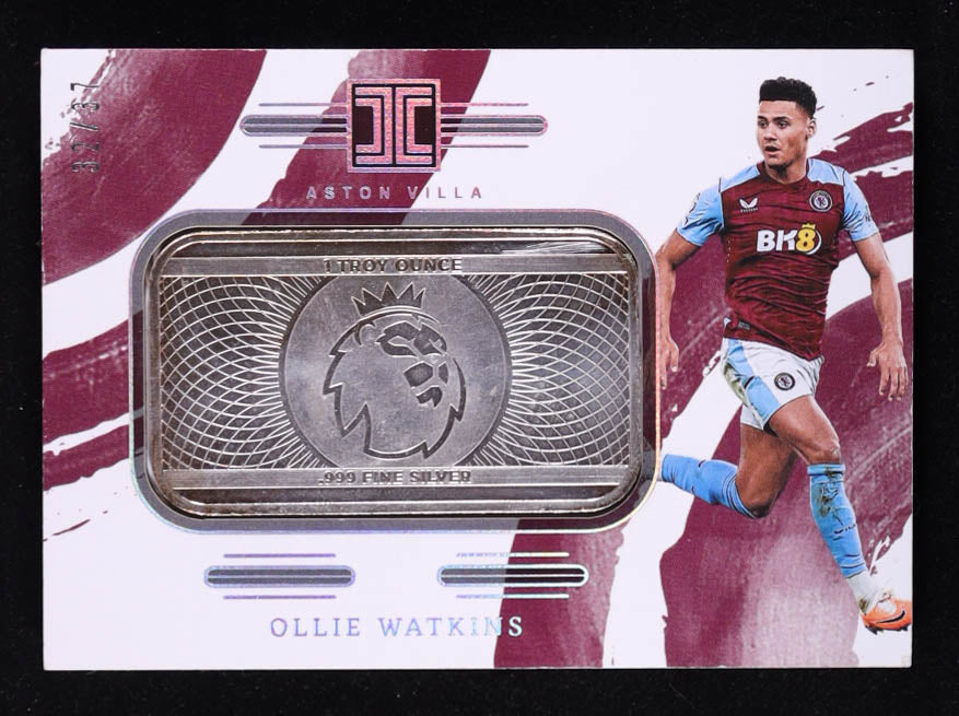 Ollie Watkins – 2023 24 Panini Impeccable EPL - Logo Silver Parallel #9 — Serial #32/37