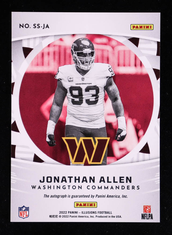 Jonathan Allen — 2022 Panini Illusions Football - Superlatives Autographs — Green Parallel #JA
