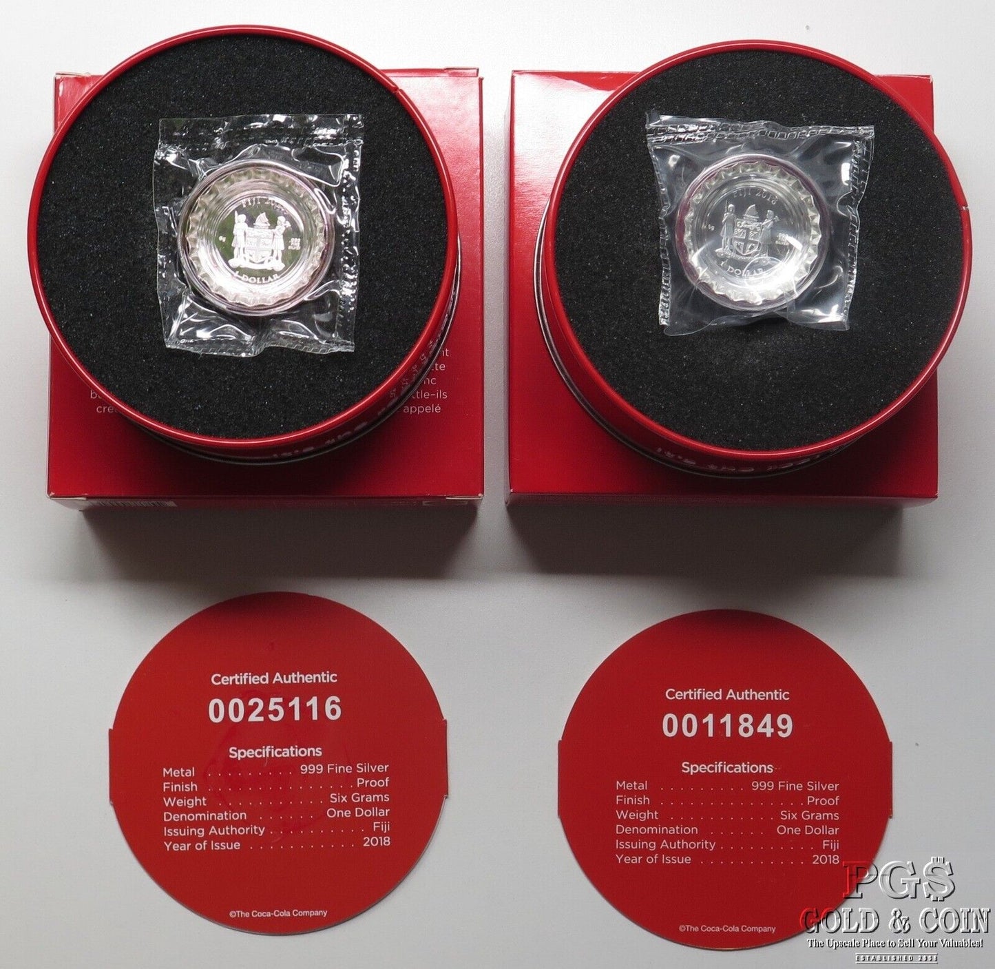 6-Gram Silver Bottle Caps-Coca-Cola-2018