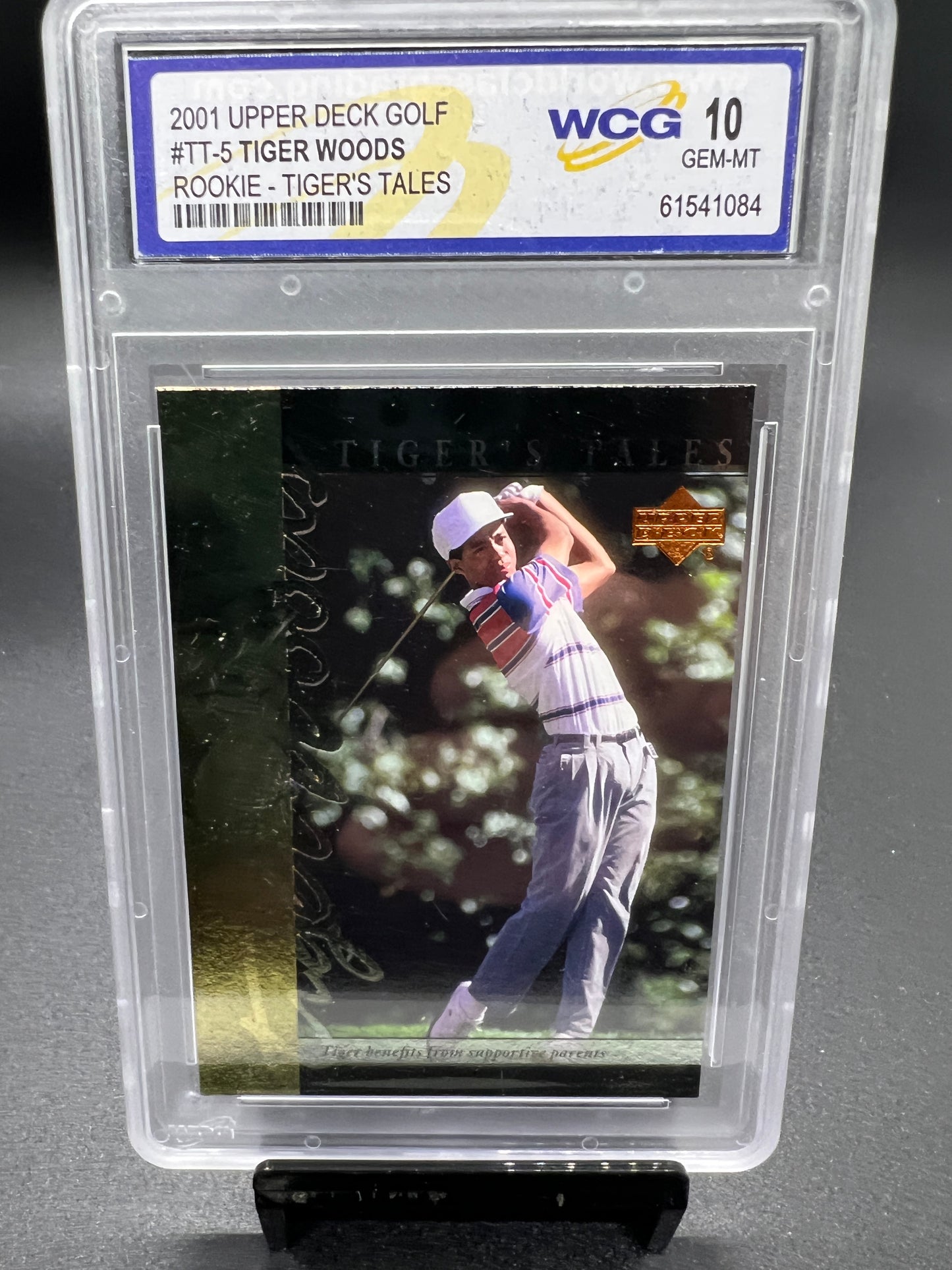Tiger Woods 2001 Upper Deck Golf #TT5 Tiger’s Tales Graded CSG 10 GEM MINT