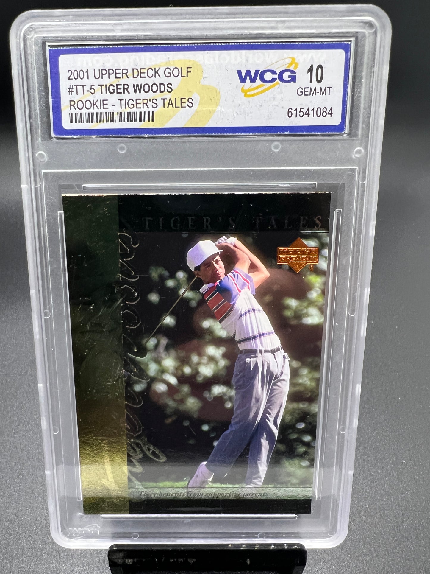 Tiger Woods 2001 Upper Deck Golf #TT5 Tiger’s Tales Graded CSG 10 GEM MINT