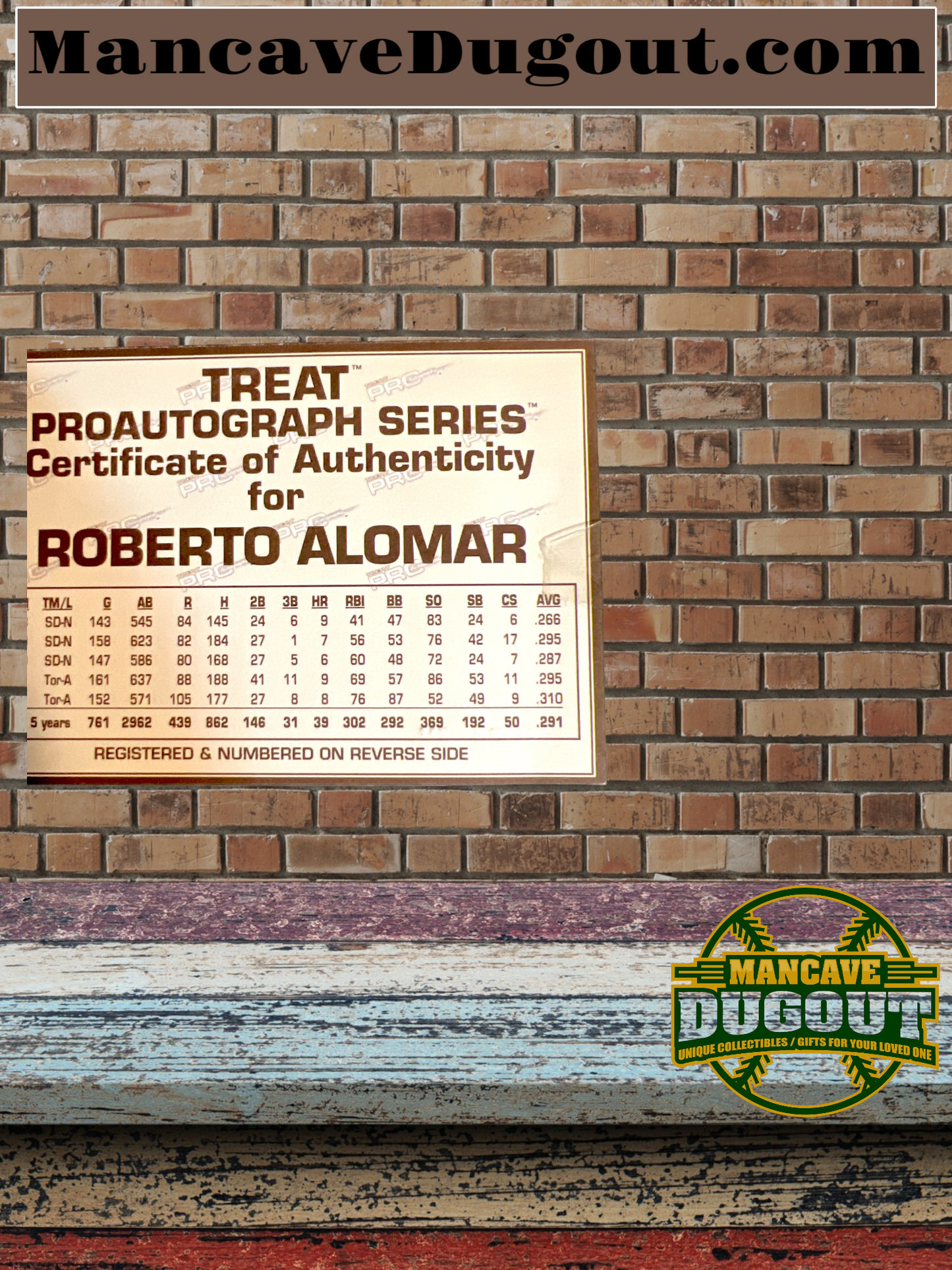 1989 Topps Baseball #206 Roberto Alomar Signed/Autograph, San Diego Padres (w/COA)