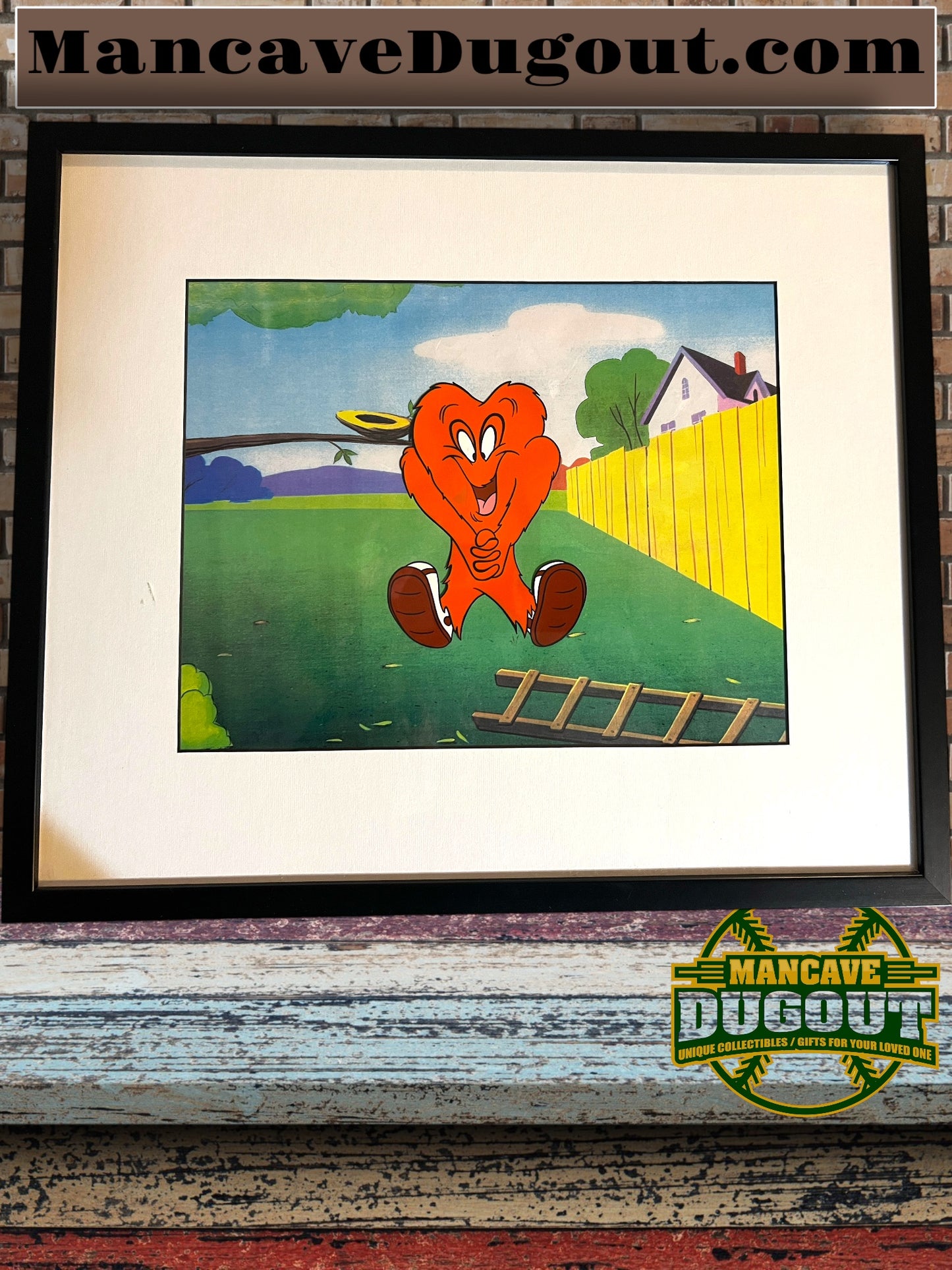 Gossamer hand-inked, hand-painted model cel. Framed and with COA