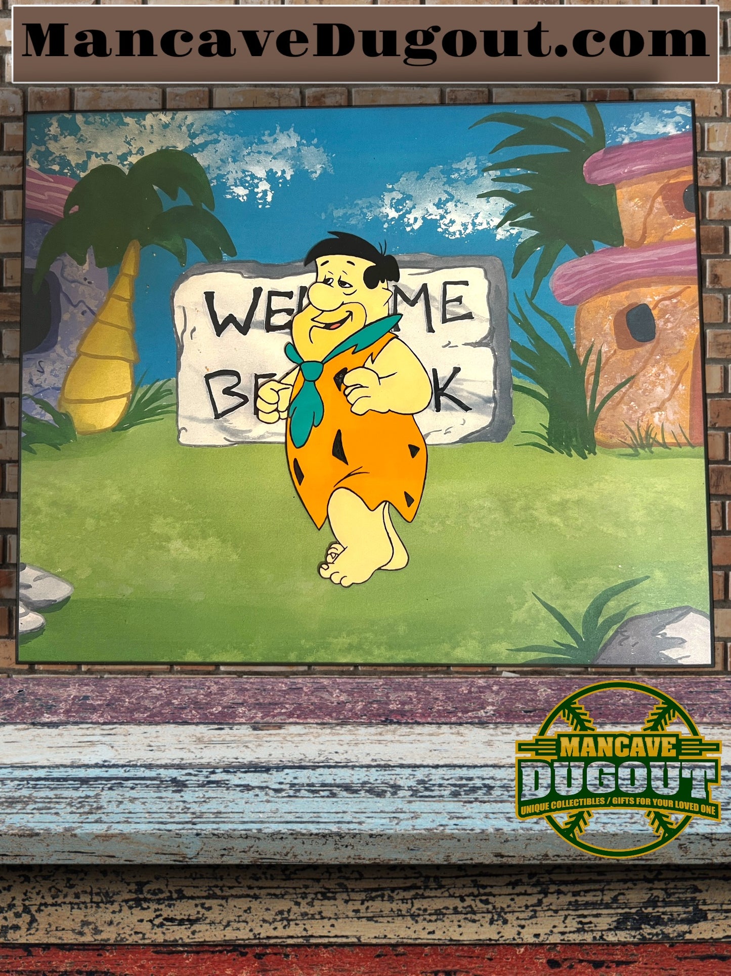 Original Hanna Barbera FLINTSTONES cel from the mid-70s. - Featuring Fred Flintstone