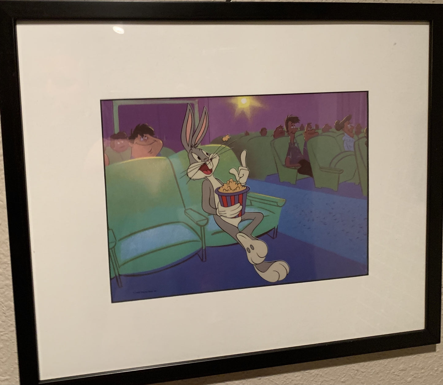 Box Office Bunny Bugs Bunny Sericel Cel 50 Anniversary 1990 Cert of Auth Framed