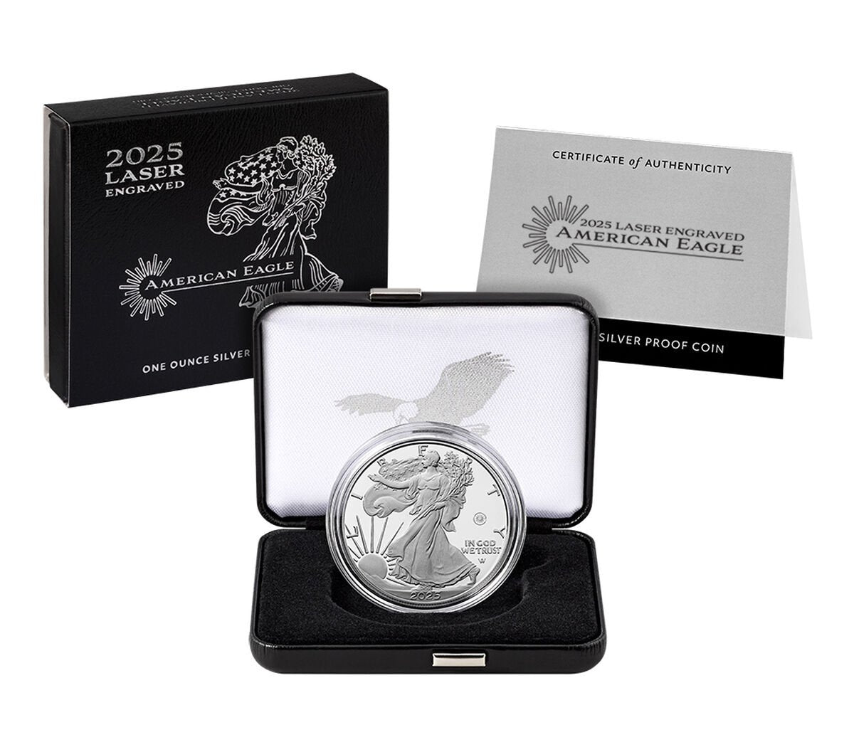 2025 Laser Engraved American Eagle One Ounce Silver Proof Coin