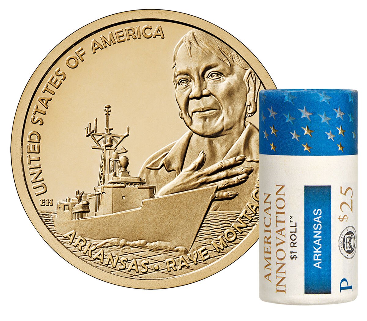 American Innovation $1 Coin 2025 Rolls - Arkansas Philadelphia (P)