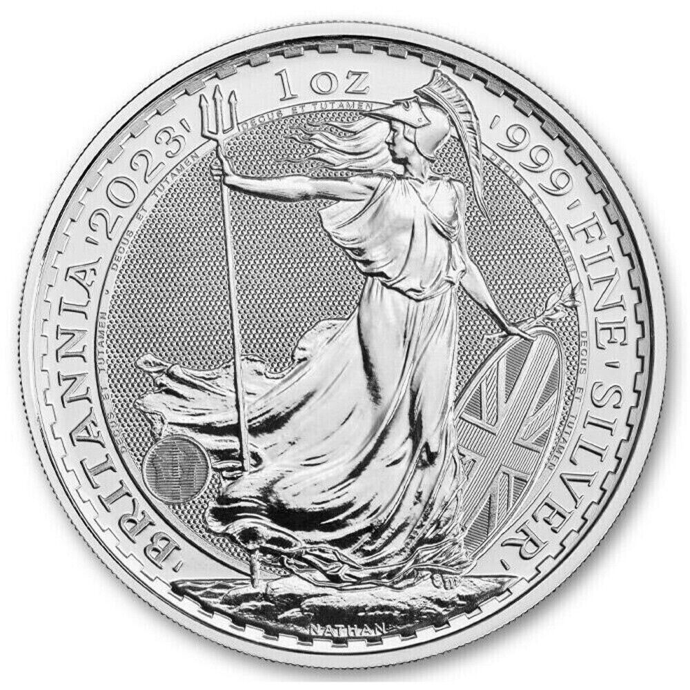 2023 U.K. 2 Pound 1 Oz .999 Fine Silver King - Britannia BU