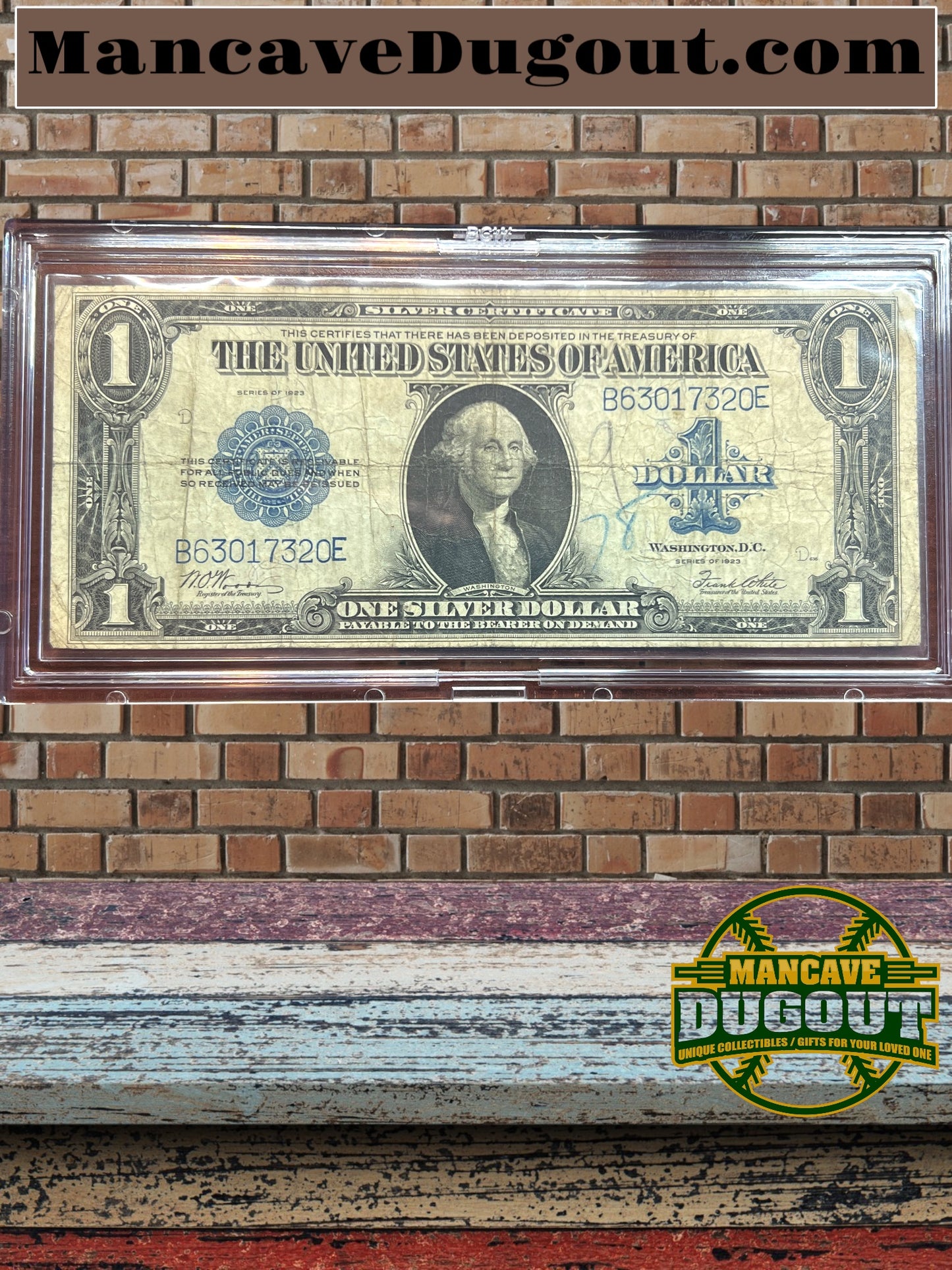 1923 $1 Dollar Silver Certificate Large Size Note Blue Seal Horse Blanket - 7320E