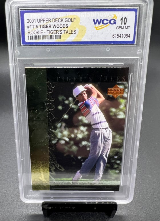 Tiger Woods 2001 Upper Deck Golf #TT5 Tiger’s Tales Graded CSG 10 GEM MINT