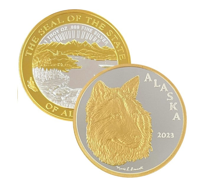 Alaska's 2023 State Medallion - The Wolf!
