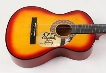Autographed Ozzy Osbourne Acoustic Guitar