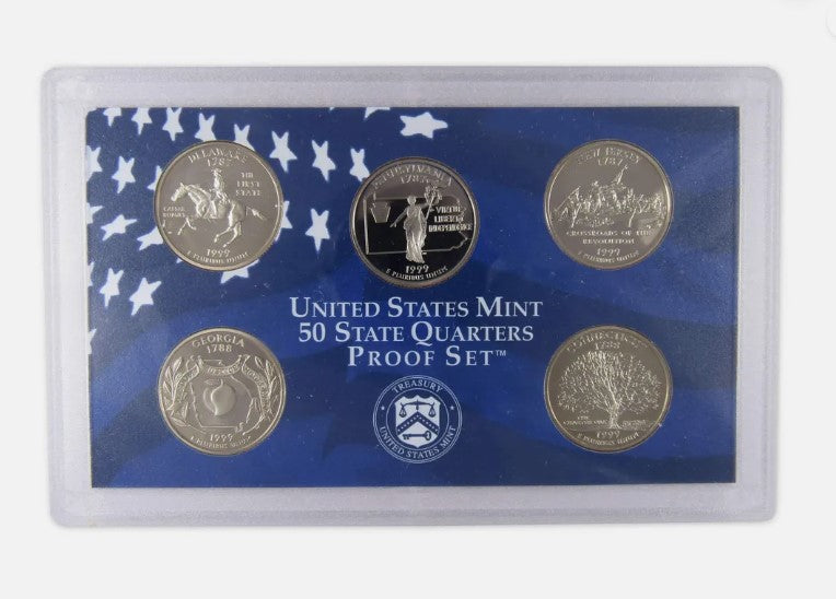 1999 Clad Proof Set U.S. Mint Original Government Packaging OGP COA
