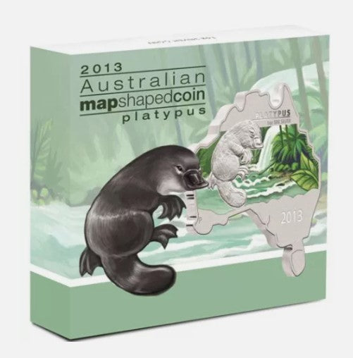 2013 Australian Map- Shaped Coin - Platypus - Only 6000