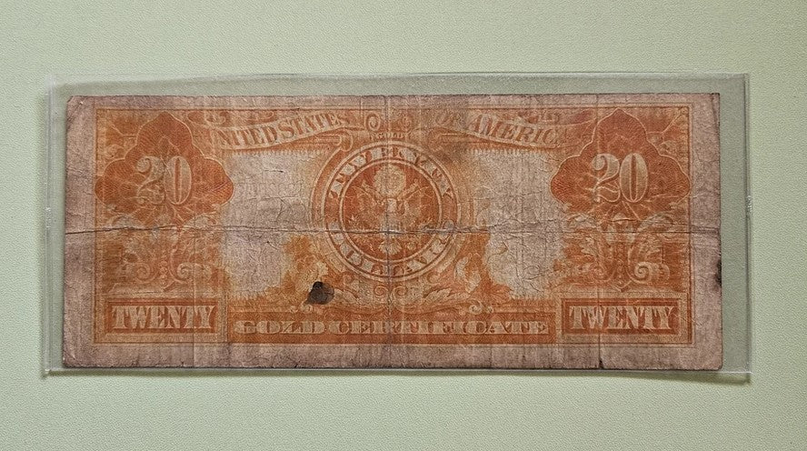 1922 $20 Twenty Dollars Gold Certificate Currency Note - Very Fine