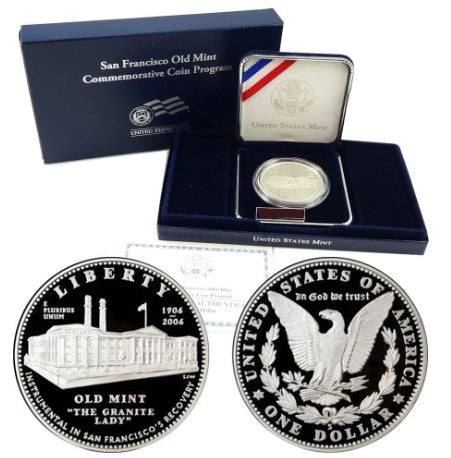 2006 S San Francisco Old Mint $1 Proof Silver Dollar Coin w/Box & COA