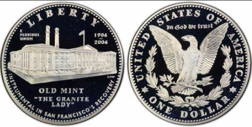 2006 S San Francisco Old Mint $1 Proof Silver Dollar Coin w/Box & COA
