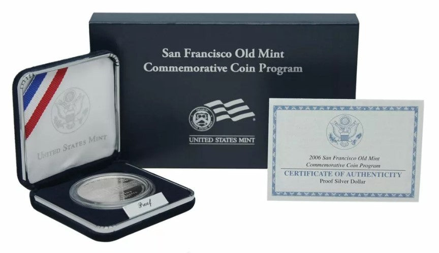 2006 S San Francisco Old Mint $1 Proof Silver Dollar Coin w/Box & COA