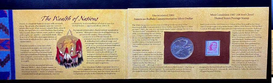 2001 American Buffalo Coin & Currency Set - American Buffalo Silver Dollar