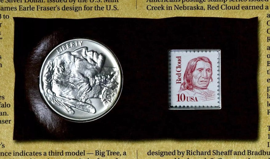 2001 American Buffalo Coin & Currency Set - American Buffalo Silver Dollar