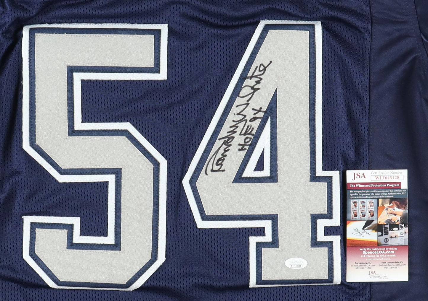 Randy White Signed Jersey Inscribed "HOF 94" (JSA) - Dallas Cowboys-CB Blue