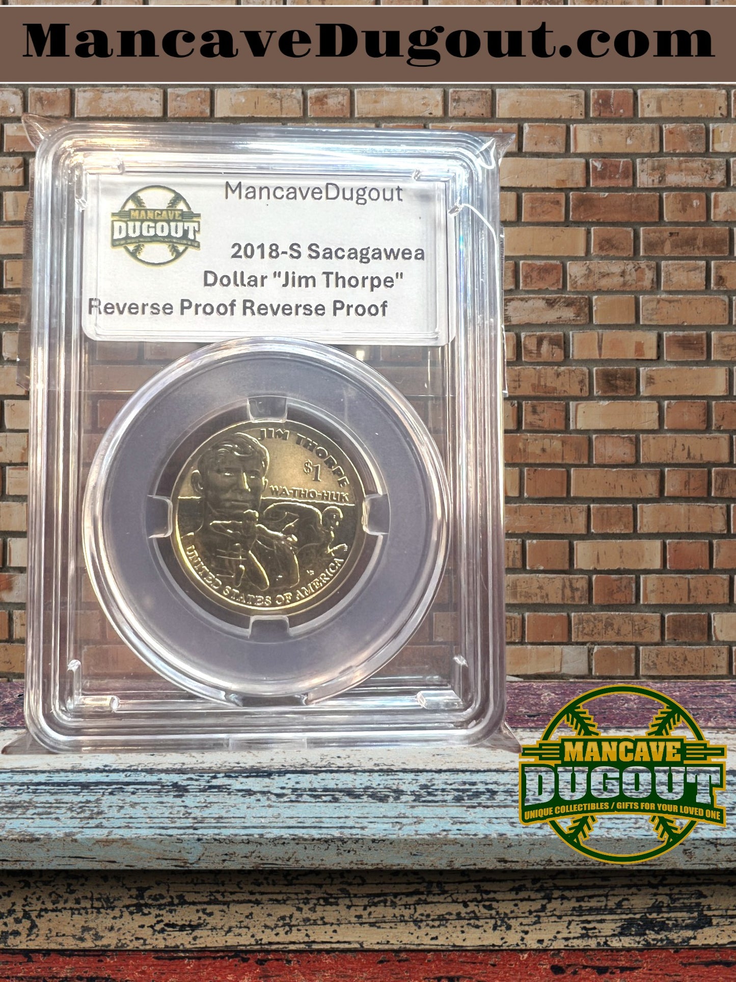 2018-S Sacagawea Dollar-Jim Thorpe Reverse Proof