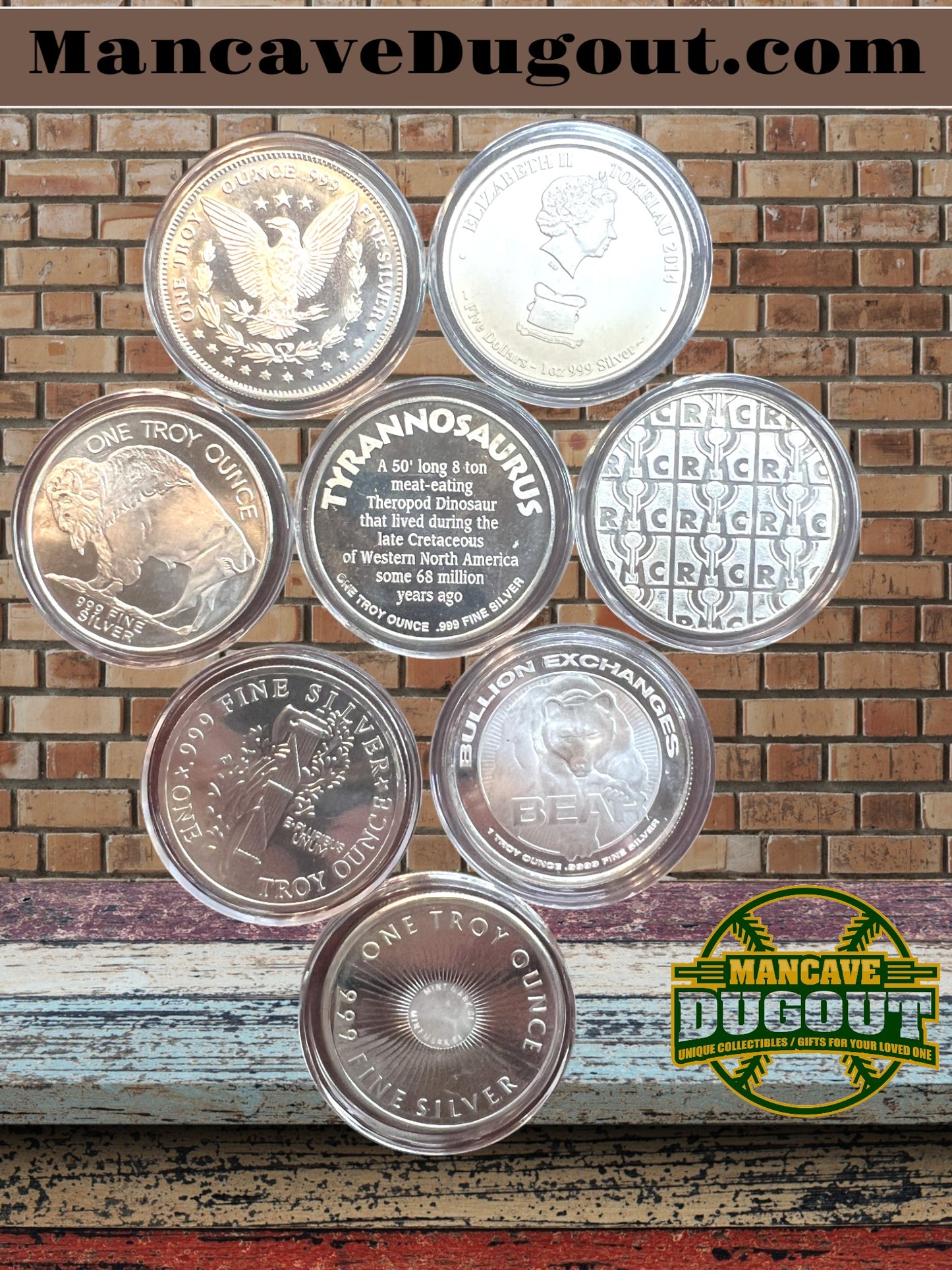 8-Assorted Silver Rounds