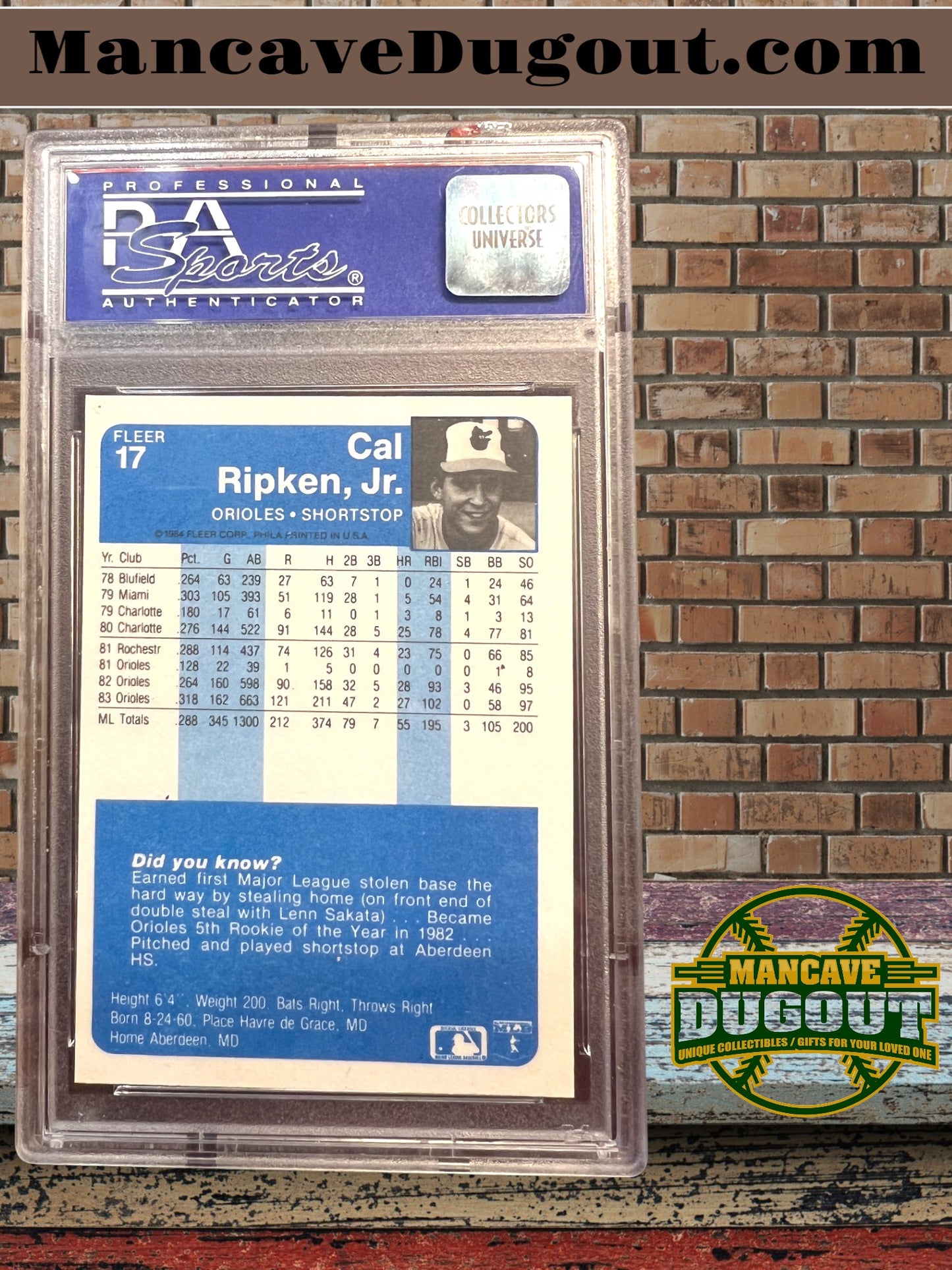 1984 Fleer Cal Ripken Jr. #17 – PSA 8 (NM MT)