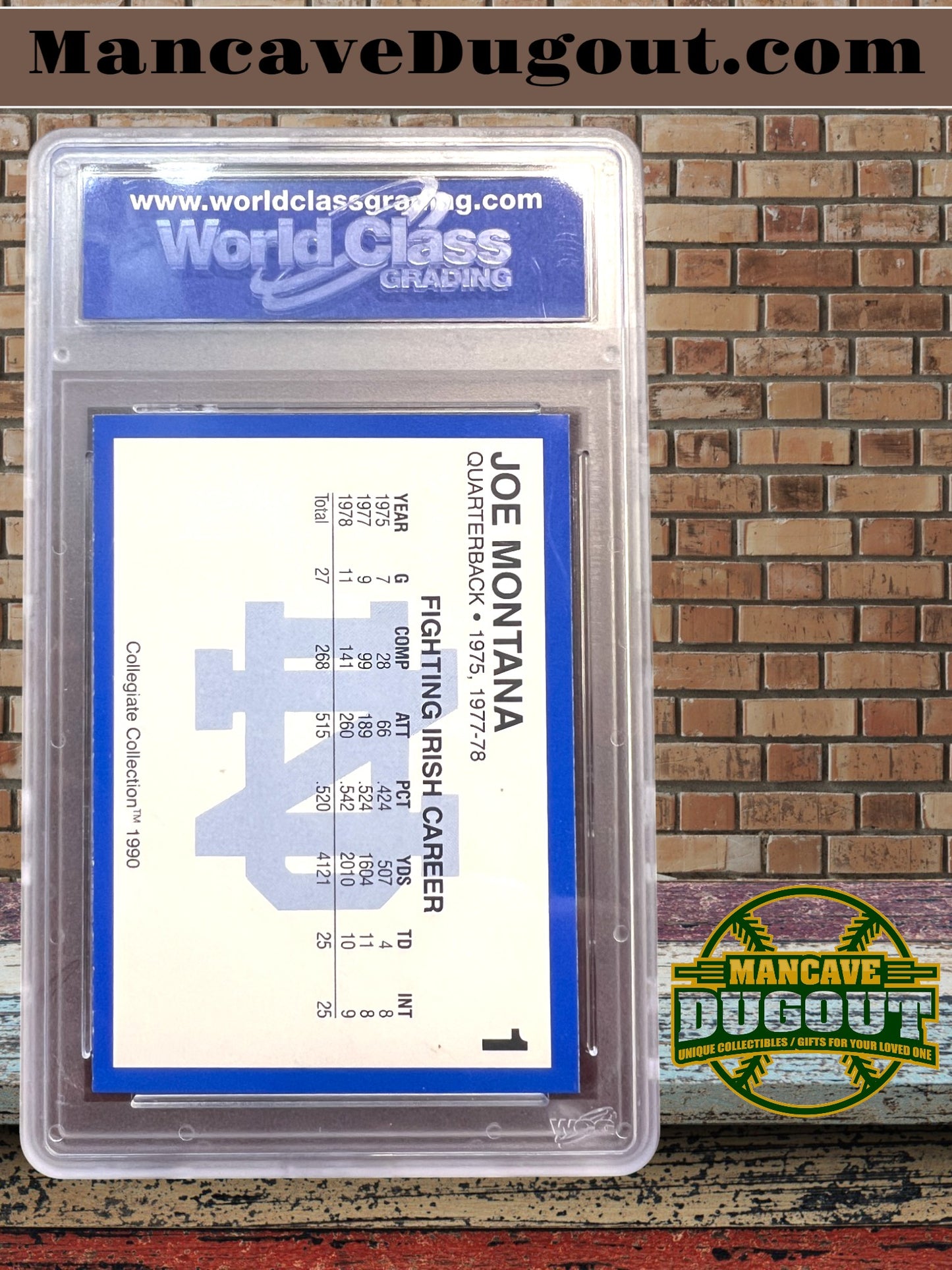 1990 Collegiate Collection Joe Montana #1 – WCG 10 (Gem Mint)