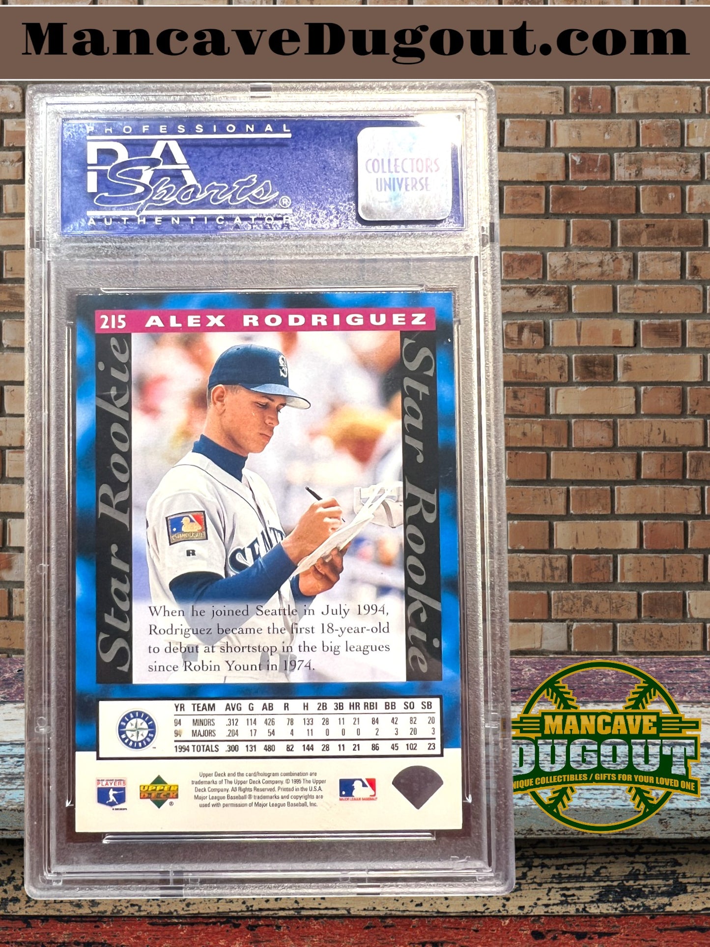 1995 Upper Deck Alex Rodriguez – Electric Diamond Parallel-PSA 9