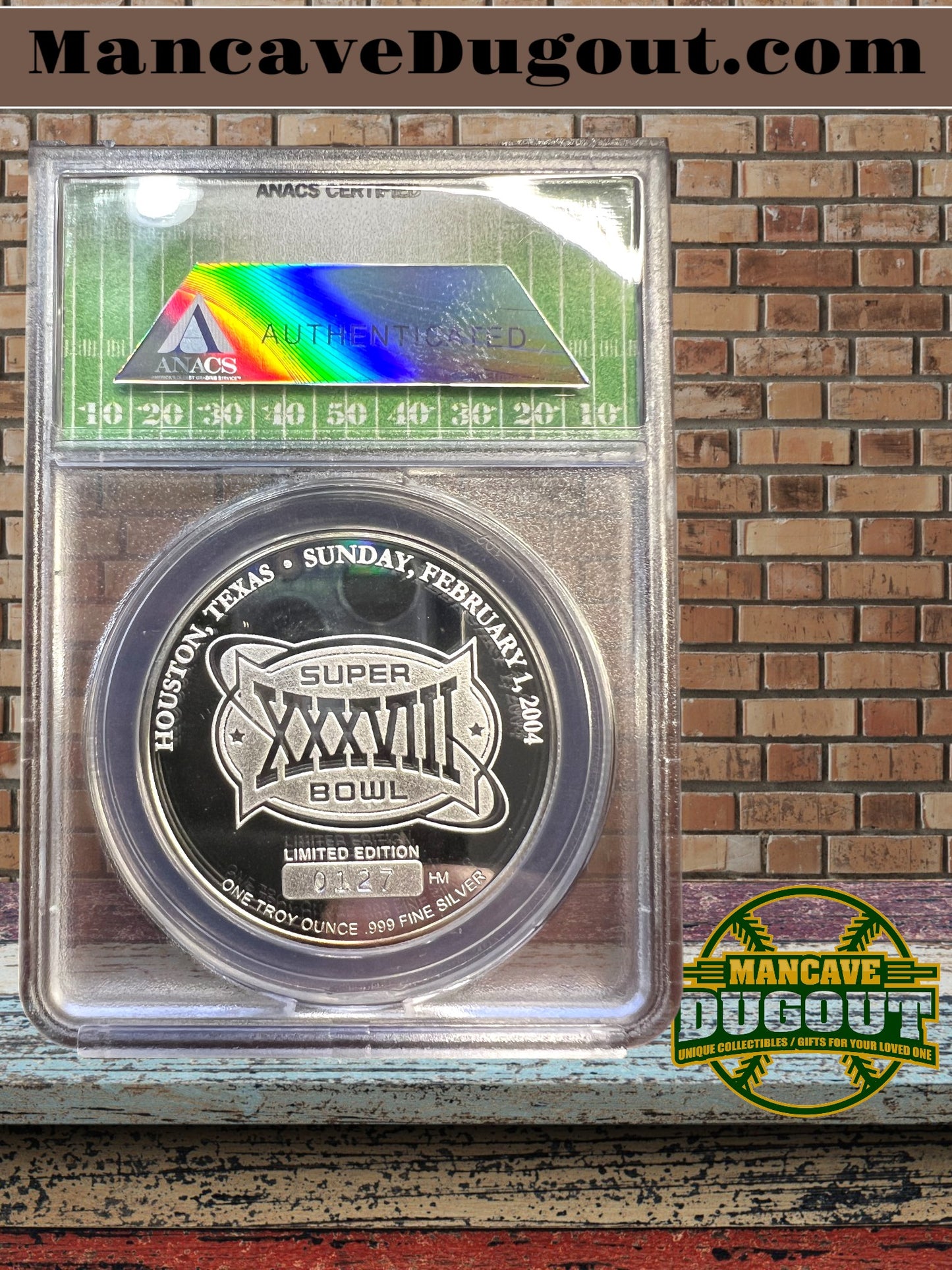 2004 Super Bowl Flip Coin ANACS PR70-Super Bowl 38