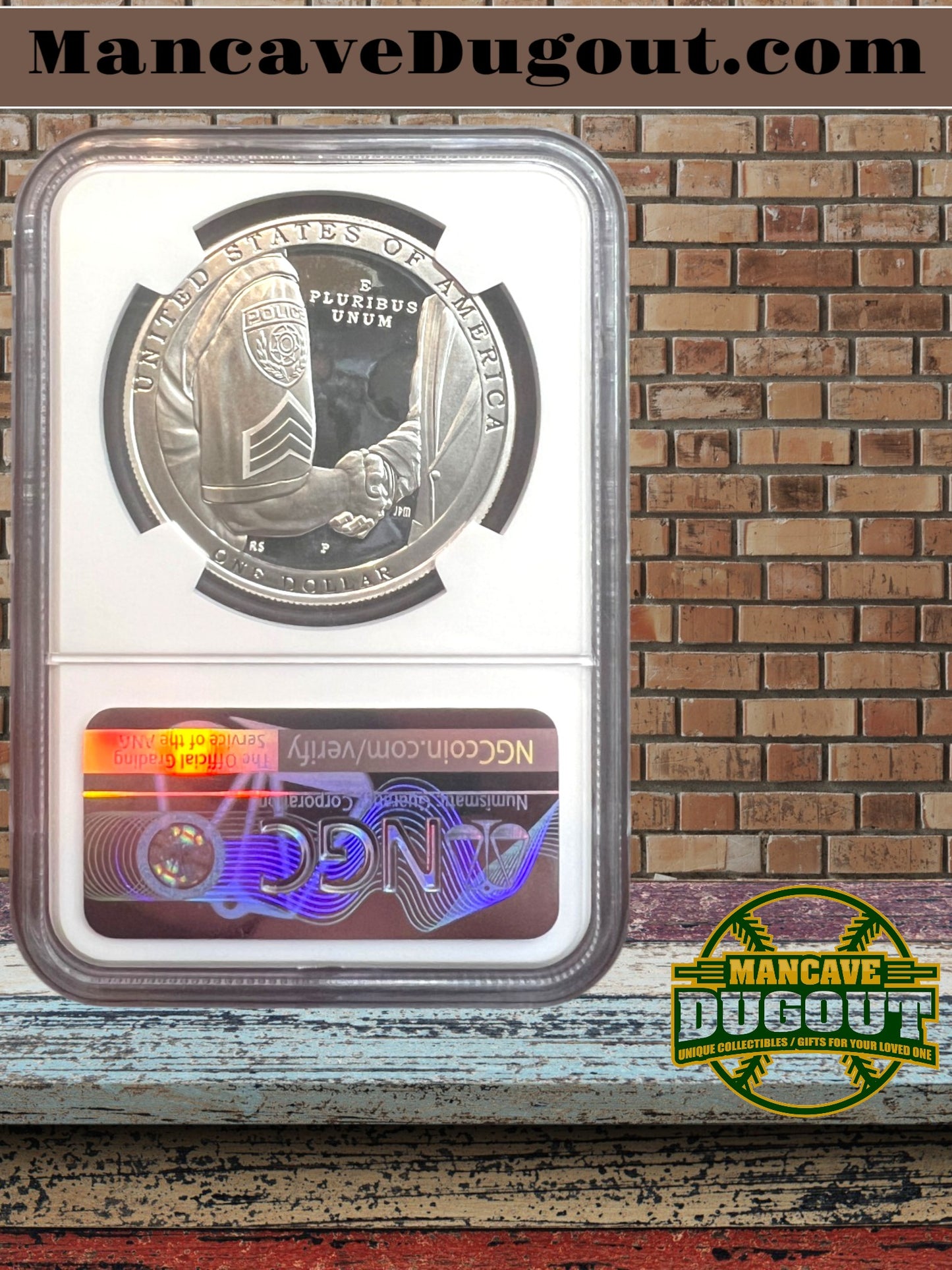 2021 P National Law Enforcement Memorial & Museum - Proof Silver Dollar – NGC PF70 Ultra Cameo - Early Releases • Blue Label