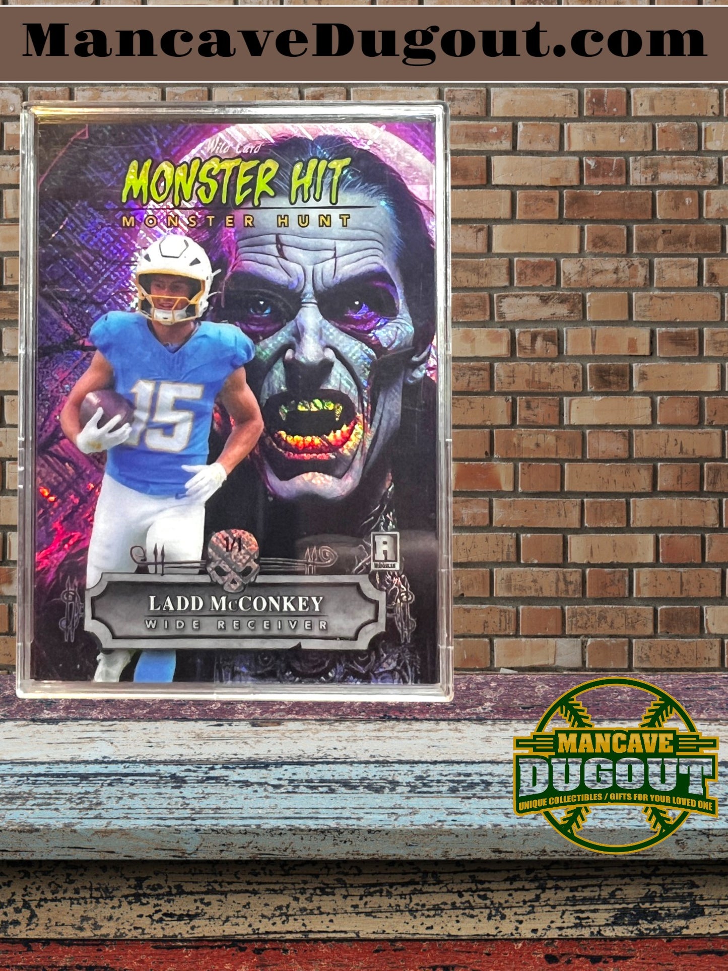 2024 Wild Card Monster Hit / Monster Hunt - Ladd McConkey • Rookie Card • 1/1 • MHD LM
