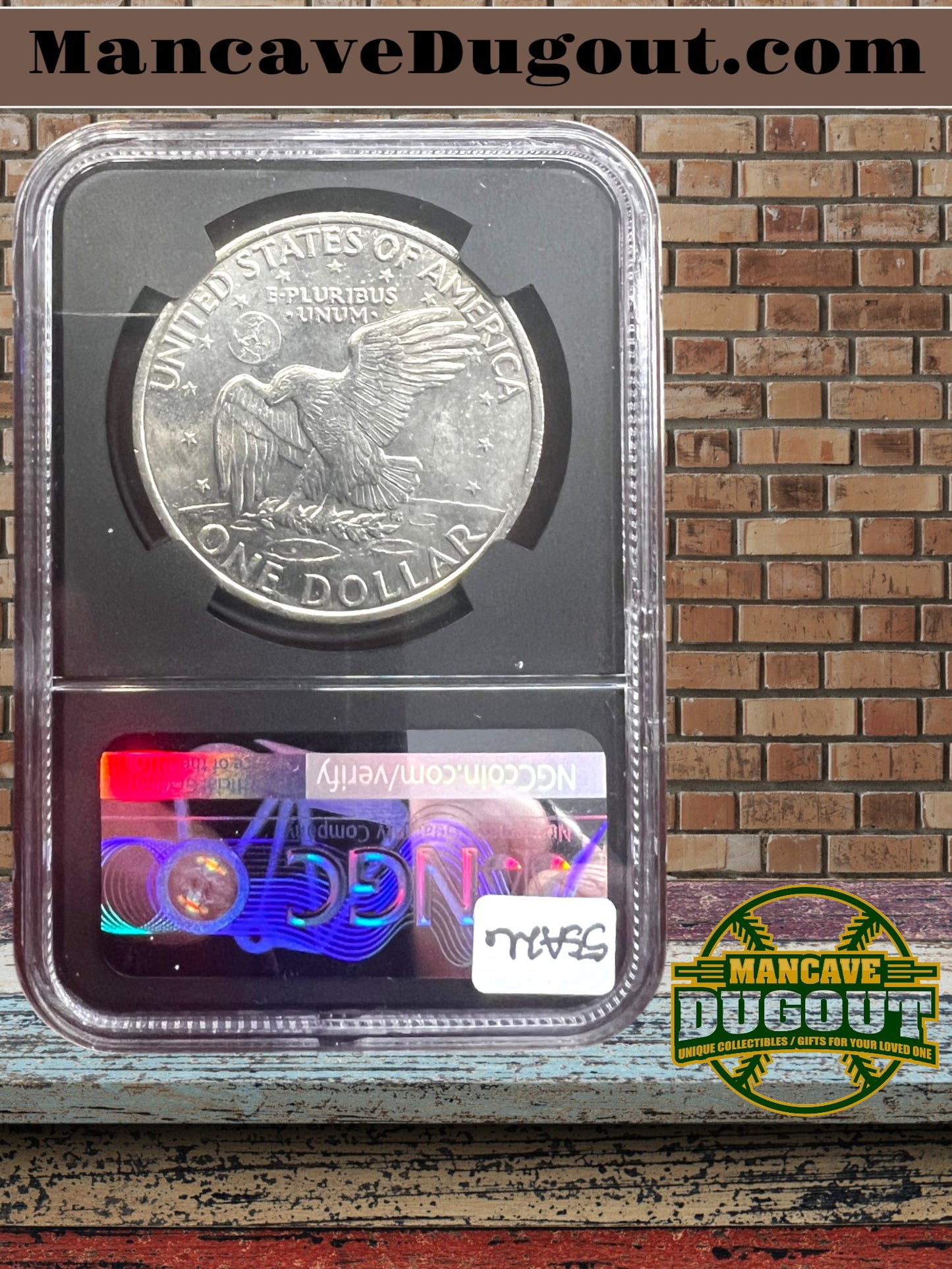 1971 D Eisenhower Dollar — NGC Brilliant AU