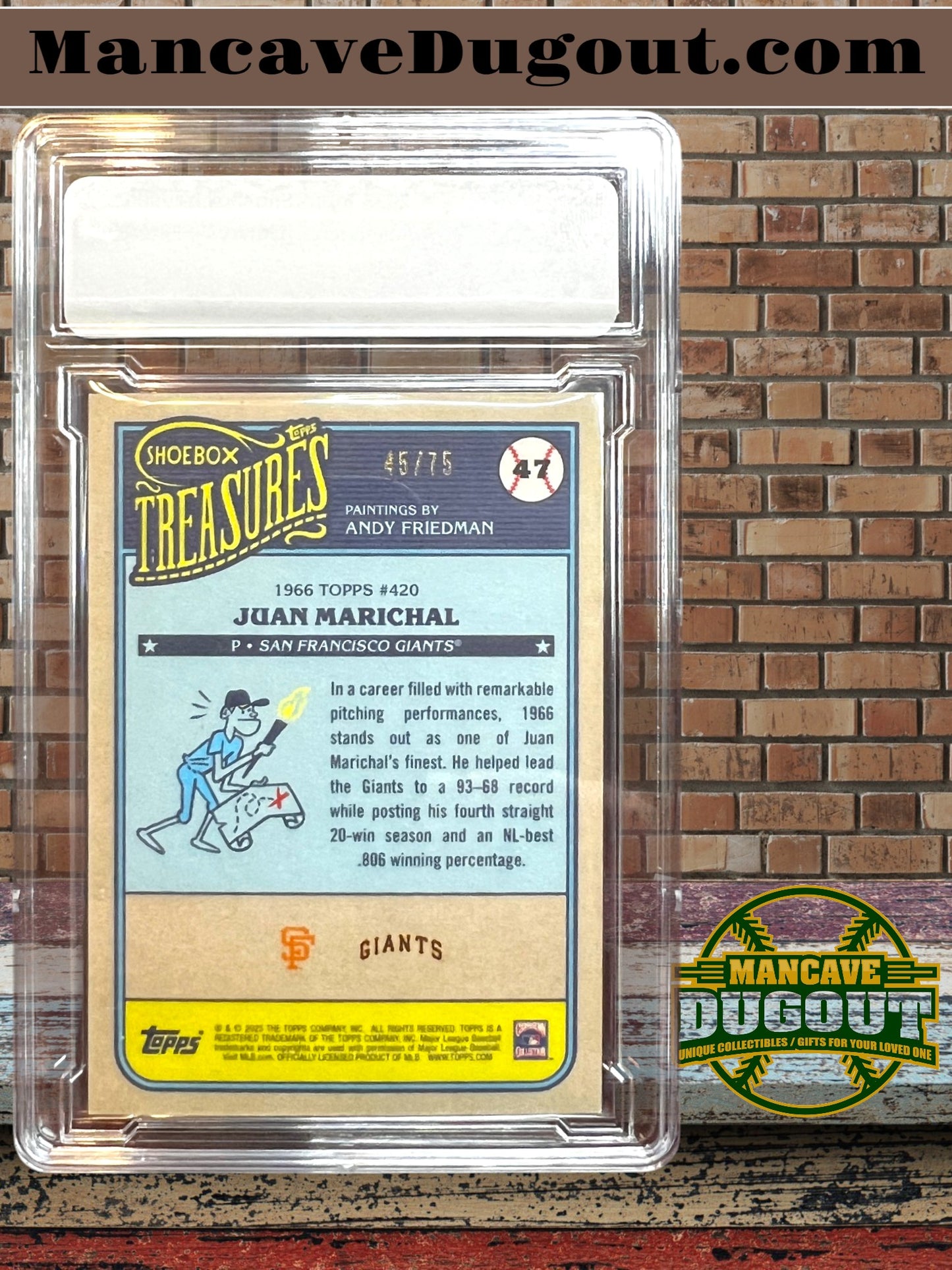 Juan Marichal – 2025 Topps Shoebox Treasures - Grayscale Filter • #47 • Serial #45/75