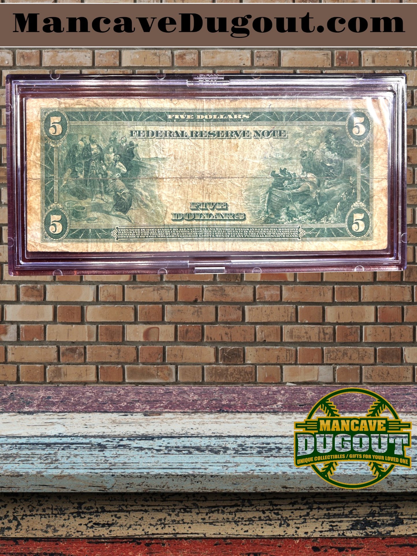 1914 $5 Silver Certificate – Large Size Note - New York – Circulated – BCW Pristine Holder