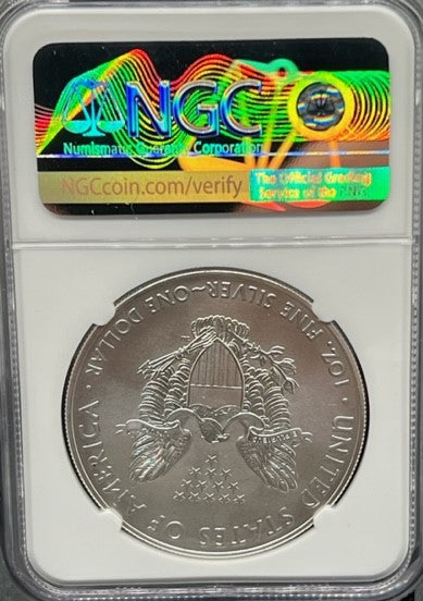 2019 $1 AMERICAN SILVER EAGLE NGC MS70 EARLY RELEASES BLUE LABEL