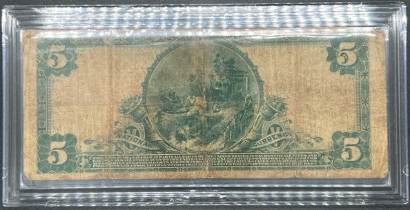 1902 $5 Large Size Chattanooga United States Note Circulated (S7848)