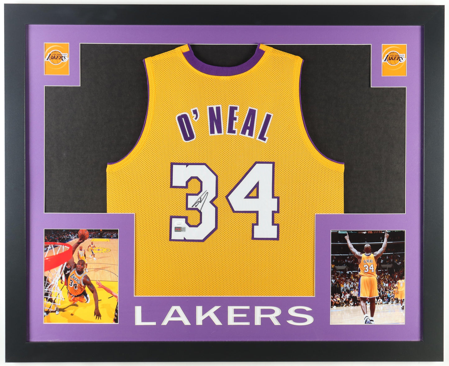 Shaquille O'Neal Signed Custom Framed Jersey Display- Los Angeles Lakers-JSA