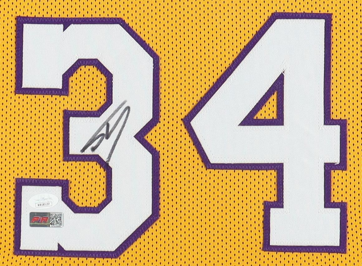 Shaquille O'Neal Signed Custom Framed Jersey Display- Los Angeles Lakers-JSA