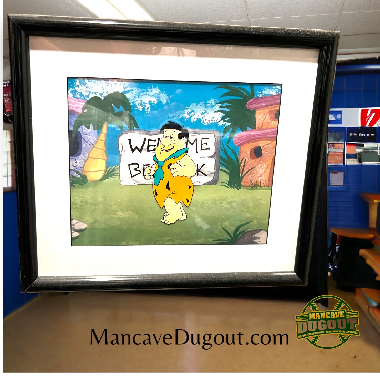 Original Hanna Barbera FLINTSTONES cel from the mid-70s. - Featuring Fred Flintstone