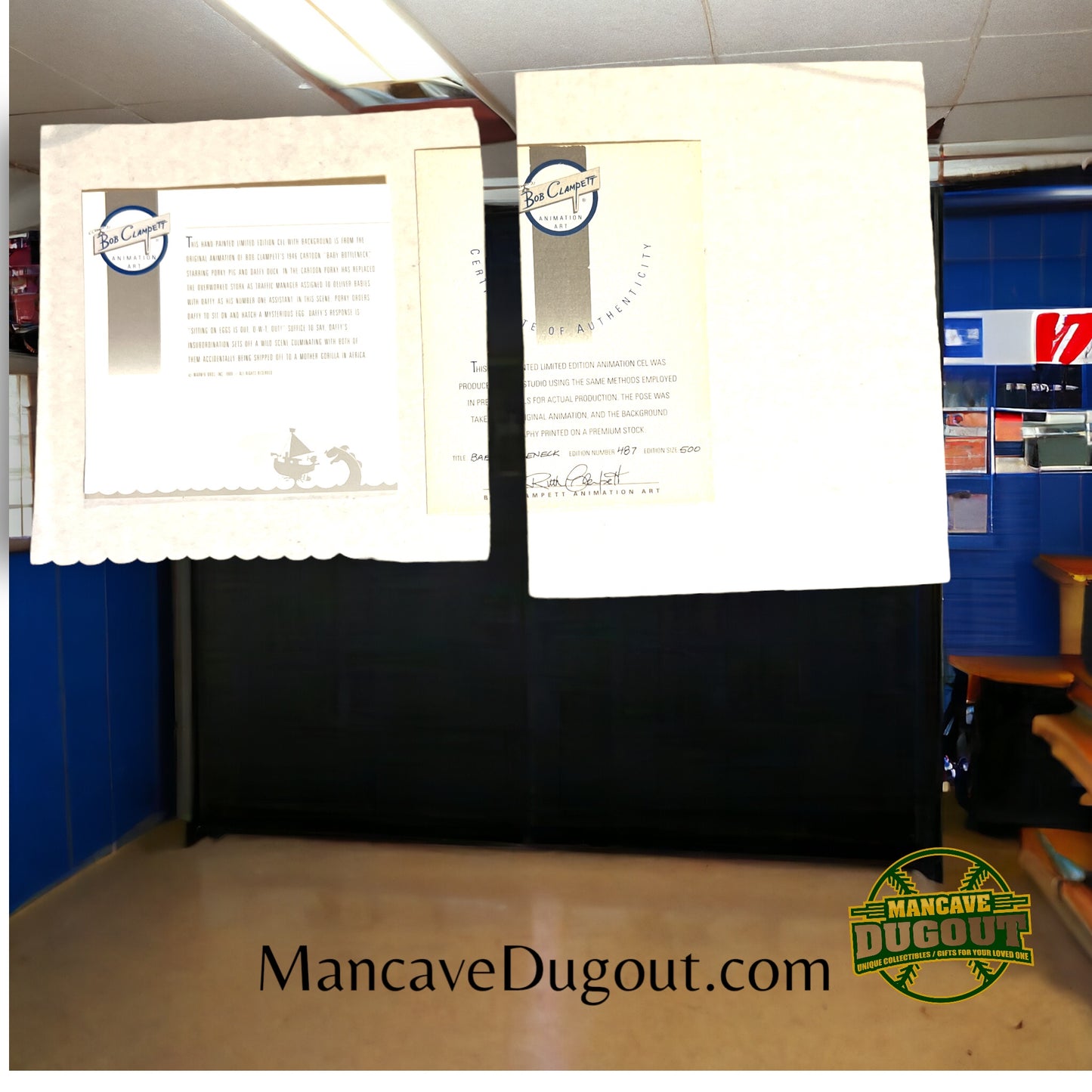 Bob Clampett "Baby Bottleneck" Limited Edition Cel, Unframed and Framed Signed COA-487