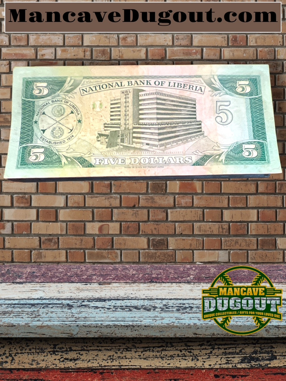 1989 LIBERIA P-19 5 Dollars – 100 crisp notes