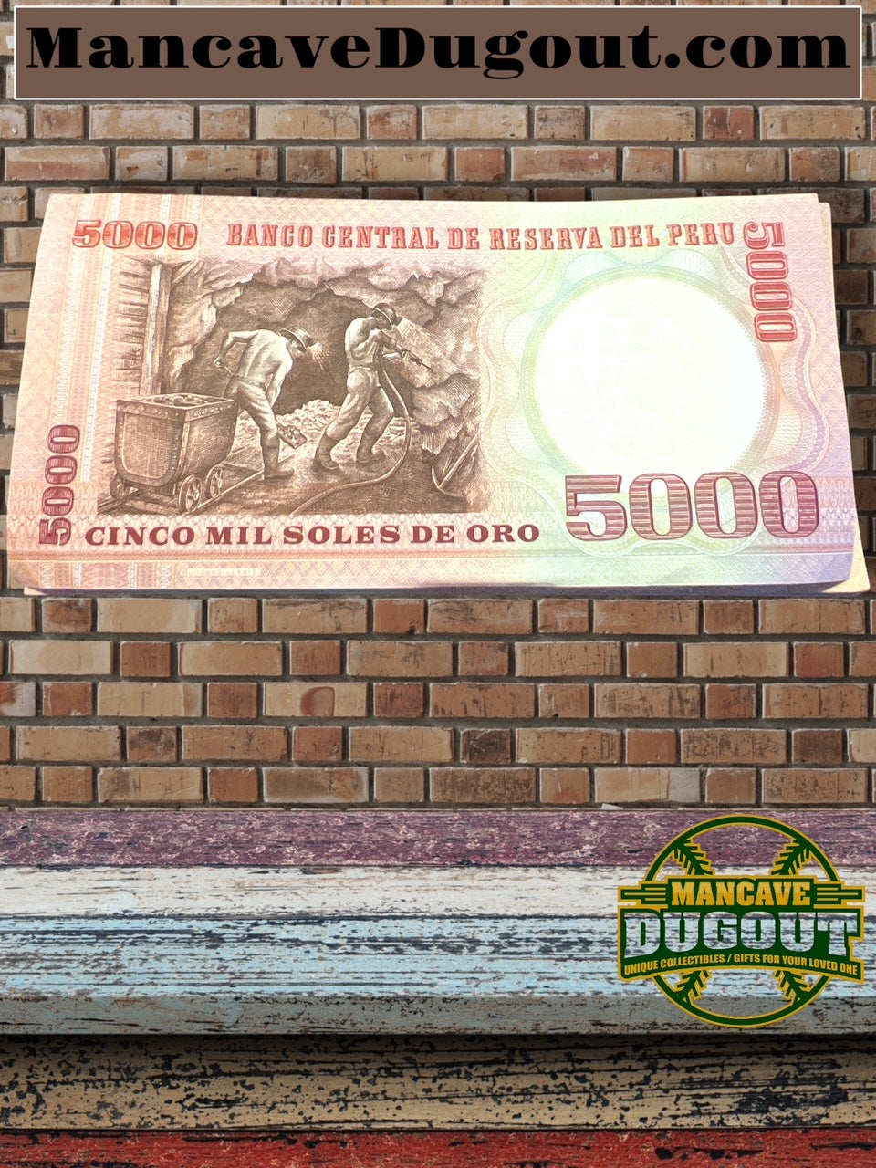 1985 Peru 5000 Soles de Oro Banknote - 100 Uncirculated and Sequential notes