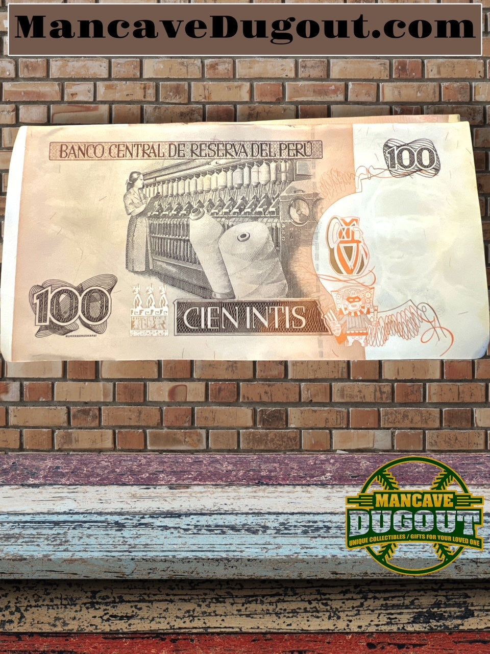 1987 Banco Central de Reserva del Peru Cien Initis banknote - 100 Uncirculated notes-Sequential